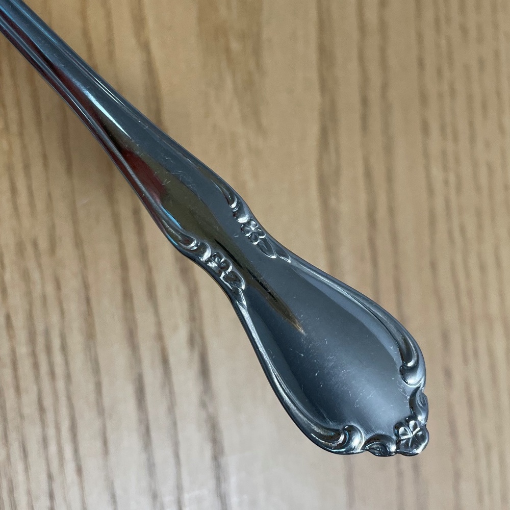 Oneida Stainless Flatware Chateau Pattern Set 4 Oval Soup Serving Spoons 7” USA